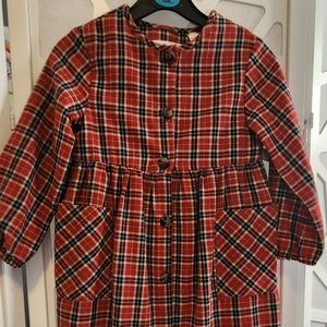 Zara Red Plaid Kids Dress